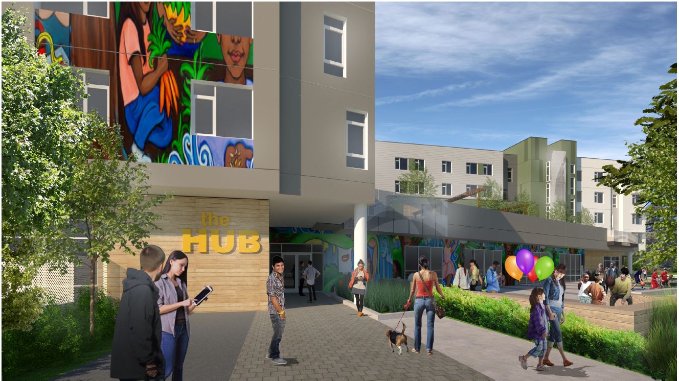 Rendering of proposed design of the new Hub