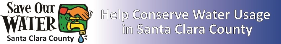 "Help Conserve Water Usage in Santa Clara County" banner