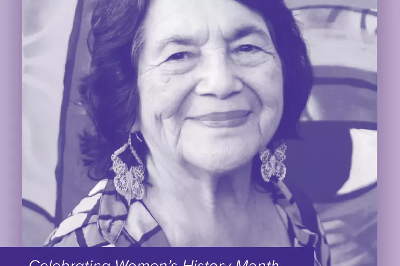 dolores huerta womens history month graphic