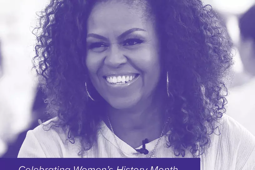 michelle obama womens history month graphic