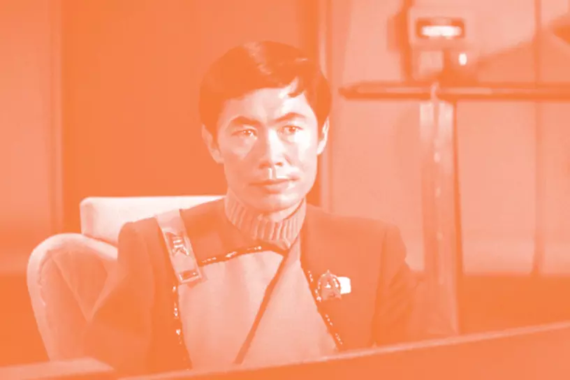 george takei - as Sulu from Star Trek films - pride month graphic