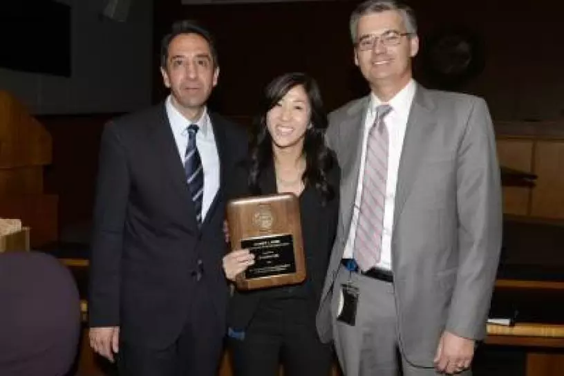 Joanna Lee receiving the Robert L. Webb Award