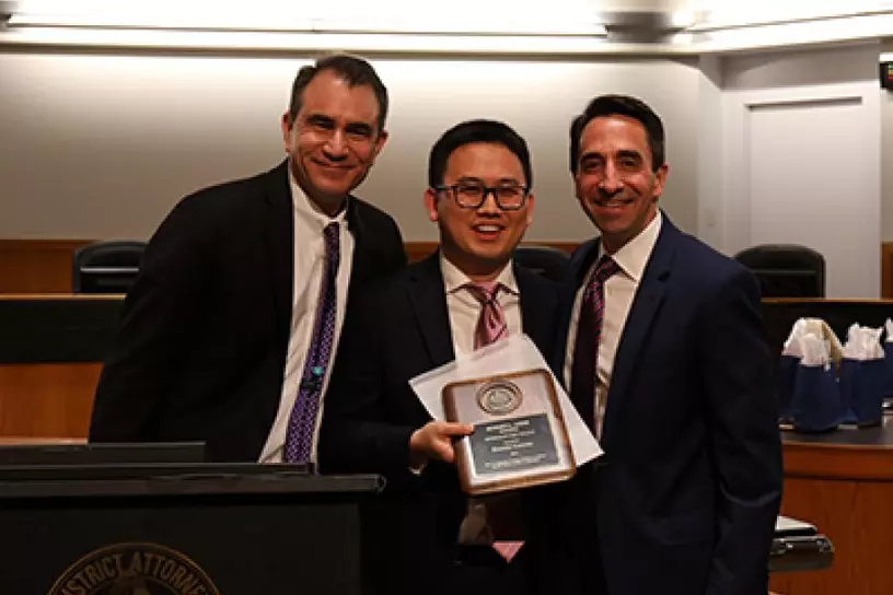Daniel Chung receiving the Robert L. Webb Award