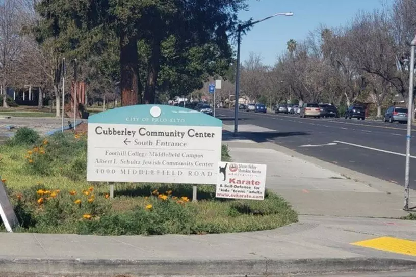 Cubberley Community Center sign