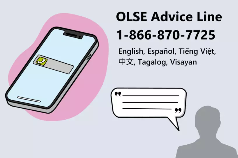 OLSE advice line 18668707725
