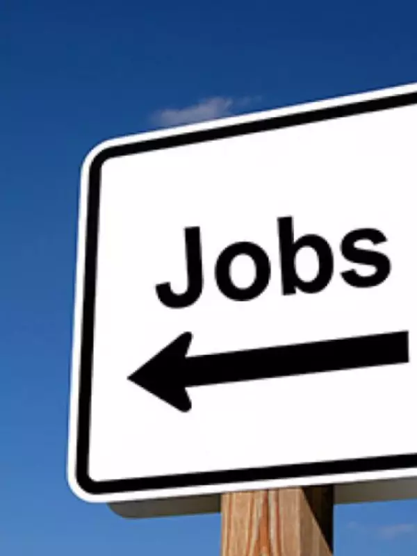 An arrow sign labeled "Jobs"