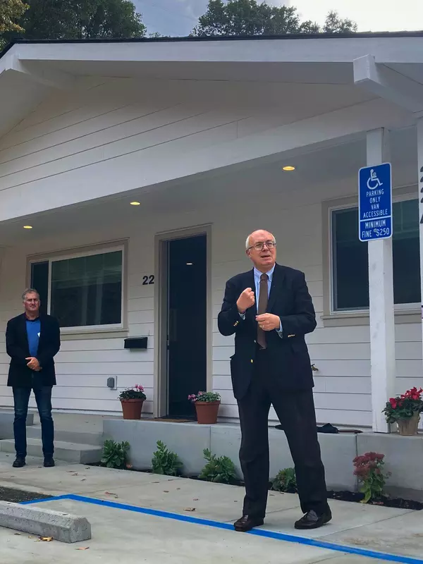 Joe at the opening of the Los Gatos Teacher Housing project.