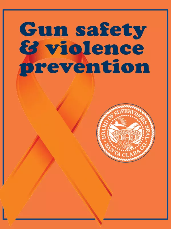 webcard gun safety and violence prevention with orange ribbon