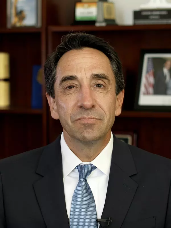 District Attorney Jeff Rosen smiles as he readies to describe what the Santa Clara County District Attorney's Office does in exactly 100 words.