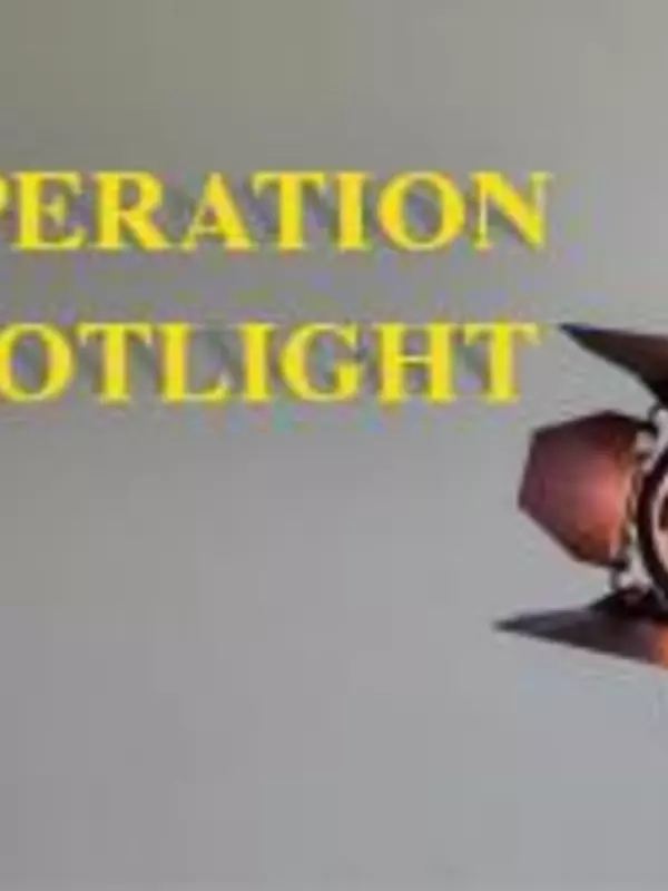 "Operation Spotlight" written next to a stage light