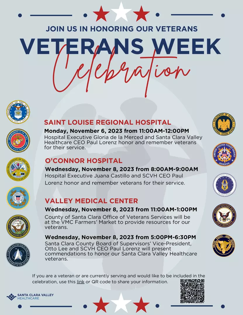 veterans health week celebrations 2023 flyer with listings