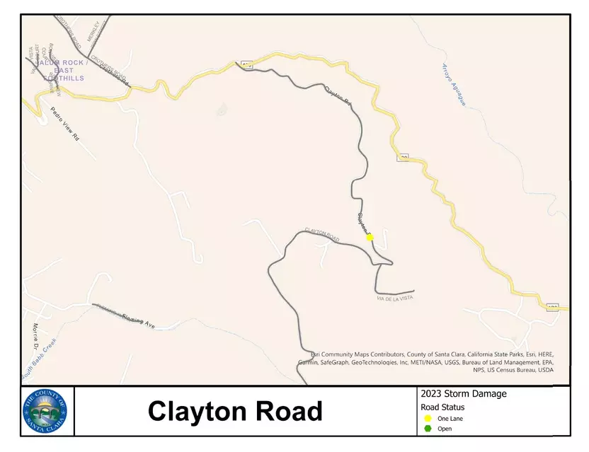Santa Cruz Mountain Road Closures - Clayton Road